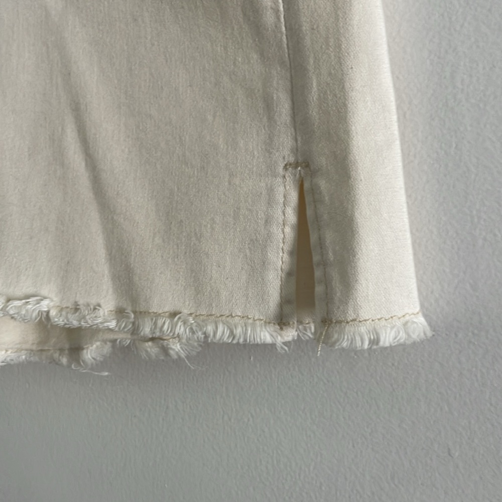 Judy Blue High Waist Cream Denim Shorts - Picture 4 of 6